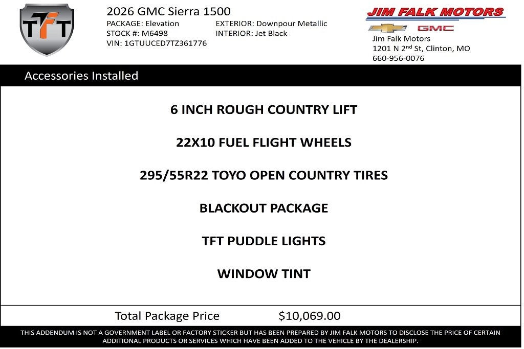 2026 GMC Sierra 1500 Elevation