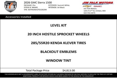 2026 GMC Sierra 1500 Pro