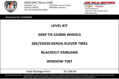 2026 GMC Sierra 1500 Pro